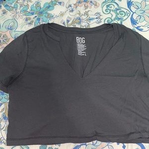 BDG Arcadian Notch Neck Cropped Tee